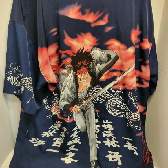 Veezu Millenium Gear Swordsman Button-Up Collared Shirt Size XL - Picture 6 of 7